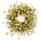 Melrose Yellow and White Daisy Twig Spring Floral Wreath, 24-Inch